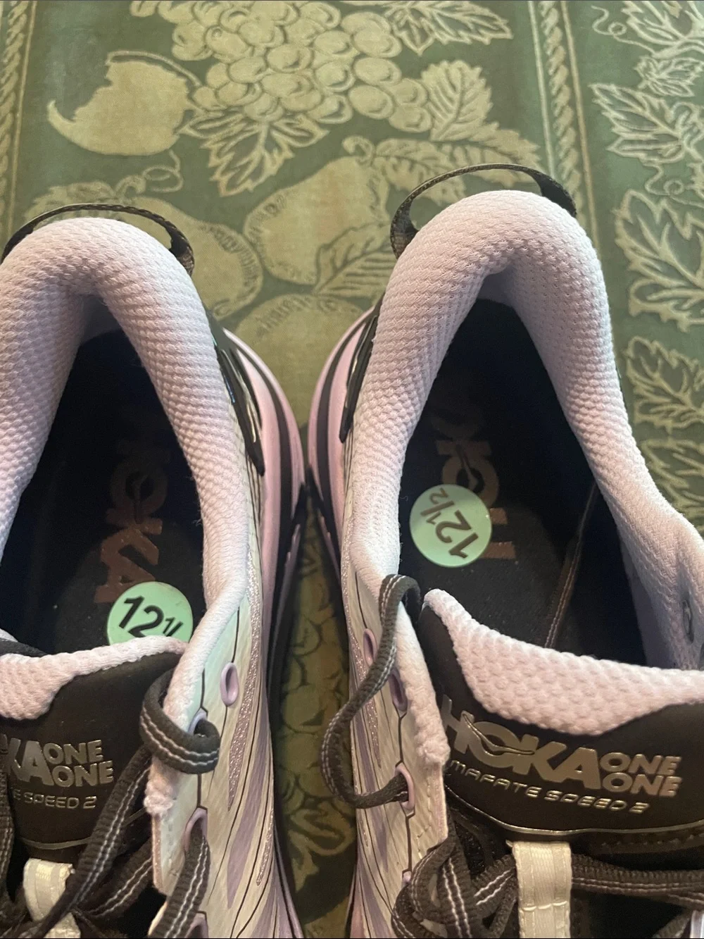 Hoka One One Women's Lavender and Black Cushioned Running Shoes